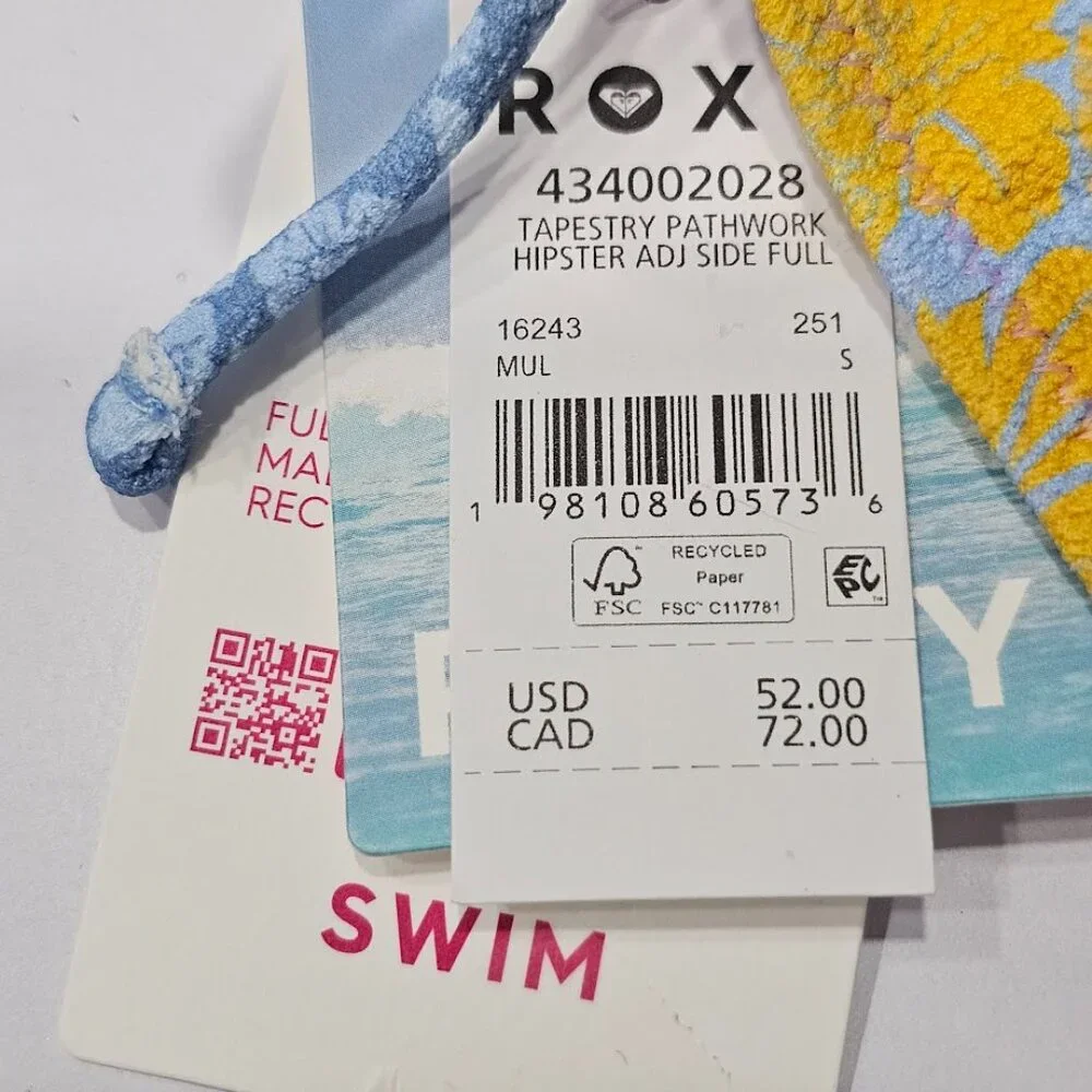 Roxy Tapestry Patchwork Hipster Lace Full Bottom - Picture 7 of 9